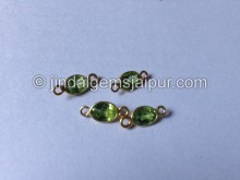 Gold Vermeil Peridot Oval Connector